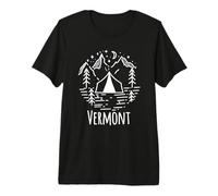 Rustic Tent Camping Mountains Wilderness Campground Vermont Premium T-Shirt