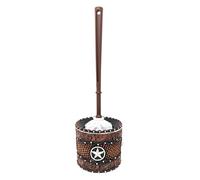 Rustic Toilet Brush Holder Set - Western Bathroom Decor, Cowboy & Southwestern Style, Toilet Cleaner & Scrubber for Cabin & Rustic Home Decor, Decorative Toilet Brush and Holder