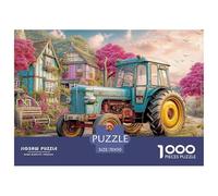 Rustic Tractor Scene Non Fading Material Vintage Farm Aesthetic Fun Relaxing Activity, Perfect for Reducing Anxiety And Enjoying Calm Time 70x50cm/1000pcs