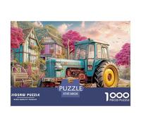 Rustic Tractor SceneIntricate 1000-Piece Jigsaw Puzzles for Adults Vintage Farm Aesthetic Presenting A World of Challenging Puzzle Games - These Stand As The Premier Gift Jigsaw Puzzles for Adults And