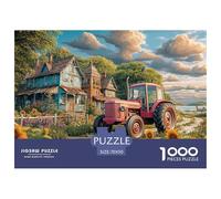 Rustic Tractor SceneUltimate Challenge Jigsaw Puzzles for Adults Vintage Farm Landscape Style Conquer The 1000-Piece (Advanced) Impossible, Hard, And Difficult Challenging Puzzle Educational Games - T