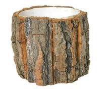 Rustic Tree Stump Bark Planter Pot, Versatile Compatibility, 1pc, Wood Plant Pot, Rustic Flower Container, Spill Resistant Design, For Home Living Room