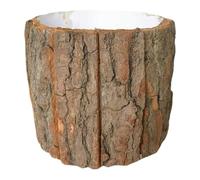 Rustic Tree Stump Bark Planter Pot, Versatile Compatibility, 1pc, Wood Plant Pot, Rustic Flower Container, Spill Resistant Design, For Home Living Room