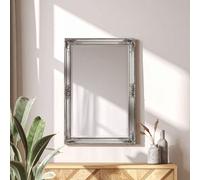 Rustic Vintage Silver Finish Wall Mirror | Brussels