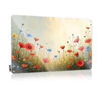 Rustic Vintage Wall Decor Rustic Wall Poster, Framed Funny Quote Design For Garden Garage | Gift For Chef Anti-rust Metal A Vibrant Field Of Red, Blue, And Yellow Flowers(30X40CM)
