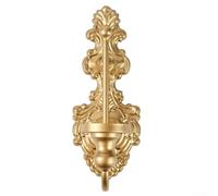 Rustic Wall Candle Holder Vintage Cast Iron Taper Candle Sconce Perfect For Living Room And Bedroom Decor(Gold)