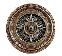 Rustic Wall Decor Wall Plaque Sign Vintage Round Metal Tin Sign Compass Wreath Round Welcome Door Hanging,Suitable for Home Garden Kitchen Bar Cafe Restaurant Garage Wall Decor Retro Vintage 8x8 Inch