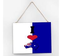 Rustic Wall Decor Wood Sign Plaque I Love My Country Australia Custom Wall Art Wood Plaque Sign 10x12 Inch State Flag Travel Sports Wooden Hanging Signs Home Decor for Nursery Entryway