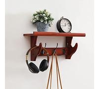 Rustic Wall-Mounted Coat Hooks with Shelf - Stylish Entryway Storage Solution for Bathroom Living Room and Bedroom - Durable Wood Hook Rack for nizing Coats and Accessories