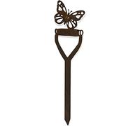 RUSTIC WAREHOUSE NORFOLK LIMITED Rusty Metal Butterfly On A Spade Garden Decoration, Garden Feature, Garden Ornament, Gardening Gift