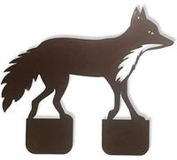 RUSTIC WAREHOUSE NORFOLK LIMITED Rusty Metal Fox Garden Decoration, Lawn Statue Feature Ornament Sculpture Art Gardening Gift Present