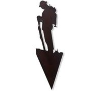 RUSTIC WAREHOUSE NORFOLK LIMITED Rusty Metal Lest We Forget Soldier Remembrance Garden Statue Ornament Feature Decoration Decor Gardening Gift Present Art Sculpture