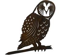 RUSTIC WAREHOUSE NORFOLK LIMITED Rusty Metal Owl Garden Decoration, Animal Ornament, Feature, Fence Decor, Gift, Present, Gardening, Sign, Christmas Birthday