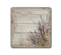 Rustic Washer Dryer Top Protector Mat, Vintage Lavender Floral Washing Machine Top Cover, Farmhouse Rubber Anti-slip Waterproof Washer And Dryer Mats for Laundry Room 24x24 Inch