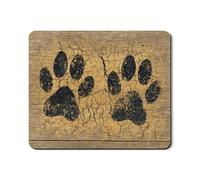 Rustic Washer Dryer Top Protector Mat, Vintage Paw Print Laundry Machine Top Cover, Farmhouse Rubber Anti-slip Waterproof Washer And Dryer Mats for Laundry Room 20x24 Inch