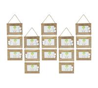 Rustic White Hearts 3 Photo Frames - 6 x 4" - Pack of 5 Nicola Spring Natural One Size