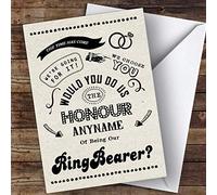 Rustic Will You Be My Ring Bearer Personalised Greetings Wedding Card | Wedding Card | Will You Be