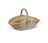 Rustic Willow Wooden Harvesting Garden Trug - Hessian Lined - (HV2)