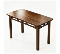 Rustic Wood Dining Table, 48 Inch Rectangular Kitchen Table With Stable Frame, Rounded Edge Wooden Dinner Table For 4-6 People, Brown Wood Grain, Easy Assembly(Size:70x40x75cm,Color:walnut color)