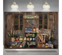 Rustic Wood Gone Fishing Photography Backdrop Gone Fishing Boy Girl Birthday Party Decoration Background Brown Wood Board Child Portrait Backdrop Baby Shower Dessert Cake Table Banner (8X6FT)