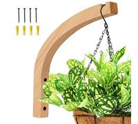 Rustic Wood Hook Heavy Duty Wall Mount Bracket Non-slip Support Arm with Secure Hold Design Solid Wood Metal Hook Farmhouse Home Decor for