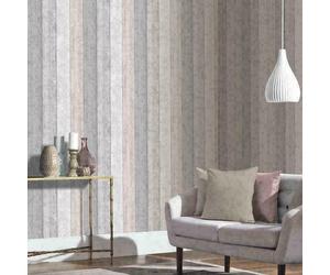Rustic Wood Panel Wooden Log Cabin Multi Metallic Painted Distressed Wallpaper