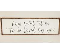 Rustic Wood Plaque Sign How Sweet Wood Signs Home Decor For Wall Rustic Wooden Door Hanging Wall Art Kitchen Home Wall Decor Wood Signs,Printed Wood Wall Art 4x16 Inch