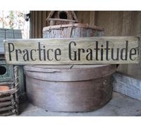 Rustic Wood Plaque Sign Primitive Wood Sign Practice Gratitude Rustic Cabin Country Classroom Dorm Inspirational Cottage Boho Positive Sayings Hippie Distressed Wooden Signs With Sayings 4x16 Inch