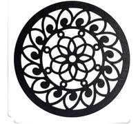 Rustic Wood Round Wall Decor Set Combining Bohemian Carving Techniques and Classical European Motifs for Artistic Interior Enhancement (B)
