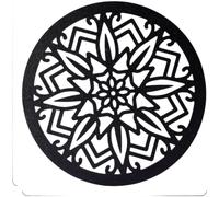 Rustic Wood Round Wall Decor Set Combining Bohemian Carving Techniques and Classical European Motifs for Artistic Interior Enhancement (C)