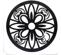 Rustic Wood Round Wall Decor Set Combining Bohemian Carving Techniques and Classical European Motifs for Artistic Interior Enhancement (F)