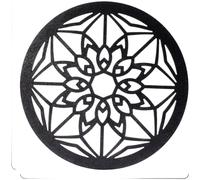 Rustic Wood Round Wall Decor Set Combining Bohemian Carving Techniques and Classical European Motifs for Artistic Interior Enhancement (E)