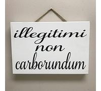 Rustic Wood Sign 5x10 Inch Wooden Wall Art Decor,Illegitimi Non Carborundum Sign Don't Let The Bastards Get You Down