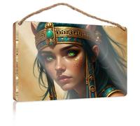 Rustic Wood Sign Queen Of The Nile: A Mysterious Pharaoh'S Tale Wooden Sign Funny Bathroom Art Wood Pantry Signs For Kitchen(20X30CM)