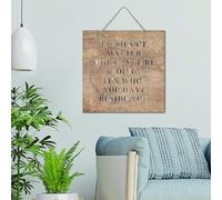 Rustic Wood Signs It Doesn't Matter Where You're Going It's Who You Have Beside You Cute Wood Plaque Sign Quote Positive Custom Map Art Rustic Decor Signs for Kitchen Front Door 12x12 Inch