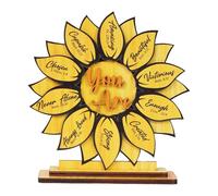 Rustic Wood Sunflower Decorative Sign - Faith Based Religious Table Stand, 3D Layered Flower Art | Christian Encouragement Motivational Gift For Female Coworker Friend, Bedroom Living Room Shelf