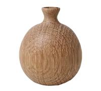 Rustic Wood Vase - Natural Oak Decorative Flower Holder, Handmade Wooden Stand For Living Room Dining Table Party Display | White Oak Vase Centerpiece For Wedding Holiday Event Home Decoration