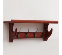 Rustic Wooden Coat Rack with 4 Hoo High Capaci Key Holder for Entryway Kitchen & Bedroom Versatile Brown Home Decor & Slish