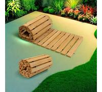 Rustic Wooden Garden Pathway Roll - 15ft Tannenholz Walkway & Stepping Stones for Outdoor Spaces Weddings & Beach Events - Natural Wood & Weather-Resistant Design