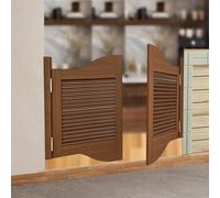 Rustic Wooden Saloon Cafe Doors with Auto Close Hinges Arched Top DesignHalf Door for Kitchen Entrance & Pub Partition Decor Stylish Rustic Brown (W130xH100cm)