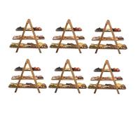 Rustic Wooden Serving Tray Set - 3-Tier Cake Stand & Versatile Platters for Parties Events & Entertaining - Stylish Display Stands for Appetizers Desserts & More