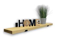 Rustic Wooden Shelf with Inverted Brackets (Antique Pine, 50cm (0.5m) MKGT Light Oak 1 Pack