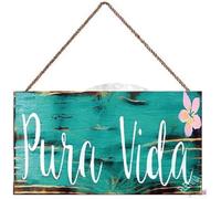 Rustic Wooden Signs Pura Vida Costa Rica Gift Dorm Room Decor Pura Vida Sign Travel sign Sea Gypsy California Wholesale Beach Signs Wall Art Decor Kitchen Cafe Pub Gift 6x12 INCH