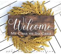 Rustic Wooden Signs Welcome in Spanish Mi Casa ES Su Casa Sign Wall Art Decor Kitchen Cafe Pub Decor Gift 6x12 INCH