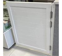 Rustic Wooden Swing Cafe Doors 34-39 Inch Width, Half Door with Metal Hinges, Cowboy Style for Kitchen, Shop Entrance, Pub Partition - Durable & Stylish Decor