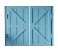 Rustic Wooden Swing Doors for Kitchen & Cafe Entrance - Hind Pub Partits Home Decor Size W85xH90cm (33.46x35.43) - & Charming Design