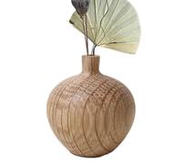 Rustic Wooden Vase: Natural Wood Vase for Dried Flowers, White Oak Pot | Rustic Pot Ornament, Home Decor, Living Room, Table, Events, Weddings