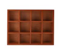 Rustic Wooden Wall Shelf Shadow Box - 12 Compartment Display Rack and Storage Organizer - Wall Mounted Wooden Shelf for Home, Office, Kitchen, Desk, Collectibles