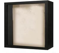 Rustic Woodgrain Shadow Box Frame Wall Mounted Display Case for Pressed Flowers Herbarium Specimens and Keepsakes Memory Box (black 5 * 5inch)