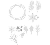 Rustic Wreath and Embellishments Sweet Dixie Cutting Die,Silver